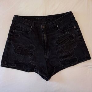 American Eagle high rise distressed shorts